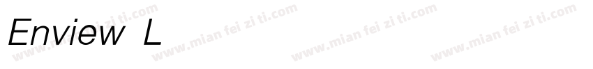 Enview Light Italic字体转换